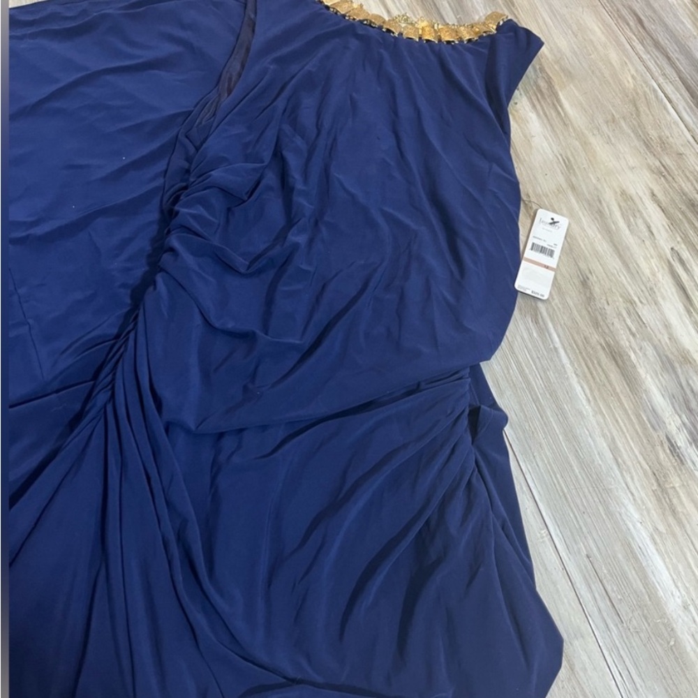 NWT navy Laundry By Shelli Segal Navy Maxi Dress - Picture 4 of 13
